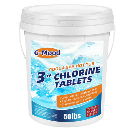 50 LBS 3 inch Chlorine Tablets for Pool chemicals