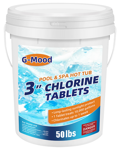 50 LBS 3 inch Chlorine Tablets for Pool chemicals