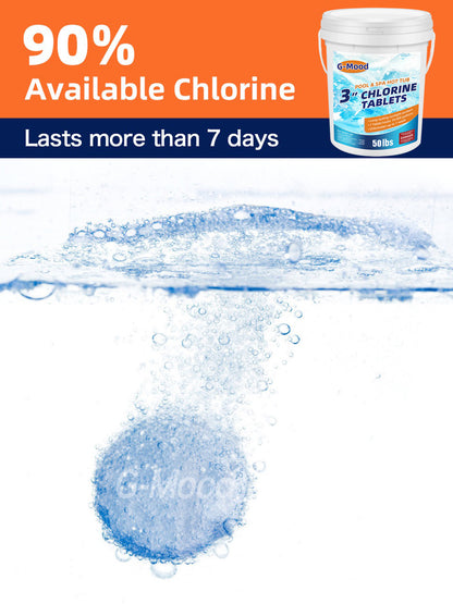 50 LBS 3 inch Chlorine Tablets for Pool chemicals
